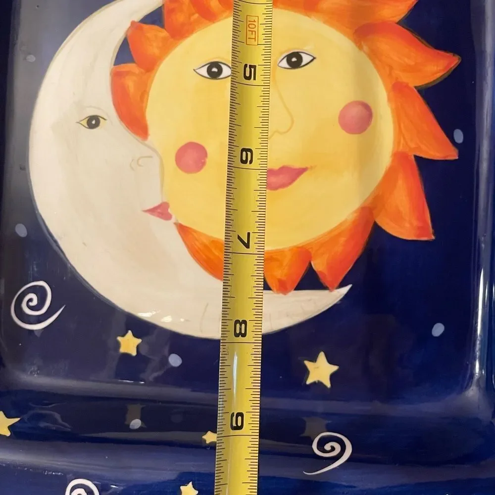 Hausenware Inc Celestial Moon and Sun 2002 Dish Plate